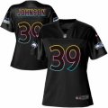 Women Seattle Seahawks #39 Dontae Johnson Game Black Fashion NFL Jersey