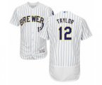 Milwaukee Brewers Tyrone Taylor White Home Flex Base Authentic Collection Baseball Player Jersey
