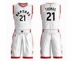 Toronto Raptors #21 Matt Thomas Swingman White Basketball Suit Jersey - Association Edition