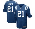 Indianapolis Colts #21 Nyheim Hines Game Royal Blue Team Color Football Jersey