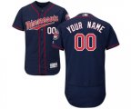 Minnesota Twins Customized Authentic Navy Blue Alternate Flex Base Authentic Collection Baseball Jersey