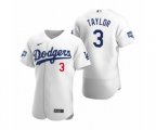 Los Angeles Dodgers Chris Taylor White 2020 World Series Champions Authentic Jersey