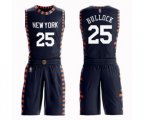New York Knicks #25 Reggie Bullock Swingman Navy Blue Basketball Suit Jersey - City Edition