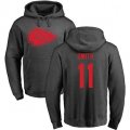 Kansas City Chiefs #11 Alex Smith Ash One Color Pullover Hoodie
