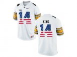 2016 US Flag Fashion-Men's Iowa Hawkeyes Desmond King #14 College Football Limited Jersey - White