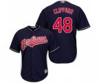 Cleveland Indians #48 Tyler Clippard Replica Navy Blue Alternate 1 Cool Base Baseball Jersey