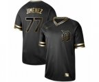 Detroit Tigers #77 Joe Jimenez Authentic Black Gold Fashion Baseball Jersey