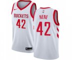 Houston Rockets #42 Nene Authentic White Home Basketball Jersey - Association Edition