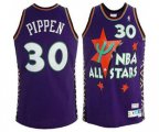 Chicago Bulls #30 Scottie Pippen Swingman Purple 1995 All Star Throwback Basketball Jersey