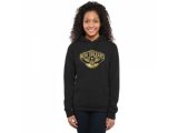 Women New Orleans Pelicans Gold Collection Pullover Hoodie Black