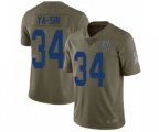 Indianapolis Colts #34 Rock Ya-Sin Limited Olive 2017 Salute to Service Football Jersey