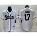 Las Vegas Raiders #17 Davante Adams White Stitched MLB Cool Base Nike Baseball Jersey
