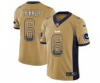 Los Angeles Rams #6 Johnny Hekker Limited Gold Rush Drift Fashion Football Jersey