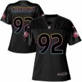 Women San Francisco 49ers #92 Jeremiah Attaochu Game Black Fashion NFL Jersey