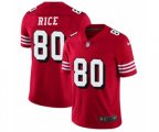 San Francisco 49ers #80 Jerry Rice Limited Red Rush Vapor Untouchable Football Jerseys