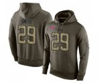 Tampa Bay Buccaneers #29 Ryan Smith Green Salute To Service Pullover Hoodie