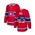Montreal Canadiens #43 Jordan Weal Authentic Red USA Flag Fashion Hockey Jersey