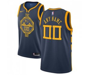Golden State Warriors Customized Swingman Navy Blue Basketball Jersey - City Edition