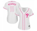 Women's Philadelphia Phillies #11 Tim McCarver Authentic White Fashion Cool Base Baseball Jersey