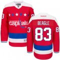 Washington Capitals #83 Jay Beagle Authentic Red Third NHL Jersey