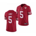San Francisco 49ers #5 Trey Lance Red 2021 75th Anniversary Vapor Untouchable Limited Jersey