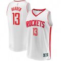 Houston Rockets #13 James Harden Fanatics Branded White 2020-21 Fast Break Player Jersey