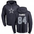 Dallas Cowboys #84 James Hanna Navy Blue Name & Number Logo Pullover Hoodie