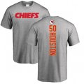Kansas City Chiefs #50 Justin Houston Ash Backer T-Shirt