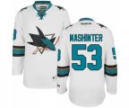 Reebok San Jose Sharks #53 Brandon Mashinter Authentic White Away NHL Jersey