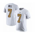 New Orleans Saints #7 Taysom Hill White Rush Pride Name & Number T-Shirt