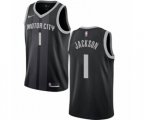 Detroit Pistons #1 Reggie Jackson Swingman Black NBA Jersey - City Edition