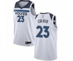 Minnesota Timberwolves #23 Jarrett Culver Authentic White Basketball Jersey - Association Edition