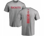 Houston Rockets #0 Russell Westbrook Ash Backer T-Shirt