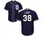 San Diego Padres #38 Aaron Loup Replica Navy Blue Alternate 1 Cool Base Baseball Jersey