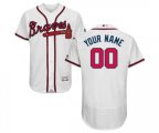 Atlanta Braves Customized White Home Flex Base Authentic Collection Baseball Jersey
