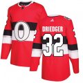 Ottawa Senators #32 Chris Driedger Authentic Red 2017 100 Classic NHL Jersey