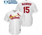 St. Louis Cardinals #15 Tim McCarver Replica White Home Cool Base Baseball Jersey