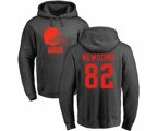 Cleveland Browns #82 Ozzie Newsome Ash One Color Pullover Hoodie