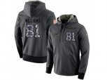 Los Angeles Chargers #81 Mike Williams Stitched Black Anthracite Salute to Service Player Performance Hoodie