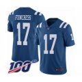 Indianapolis Colts #17 Devin Funchess Limited Royal Blue Rush Vapor Untouchable 100th Season Football Jersey