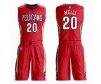 New Orleans Pelicans #20 Nicolo Melli Swingman Red Basketball Suit Jersey Statement Edition