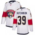 Florida Panthers #39 Michael Hutchinson Authentic White Away NHL Jersey