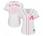 Women's Arizona Diamondbacks #29 Jorge De La Rosa Replica White Fashion Baseball Jersey