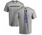 Baltimore Ravens #28 Anthony Averett Ash Backer T-Shirt