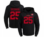 San Francisco 49ers #25 Richard Sherman Black Name & Number Pullover Hoodie