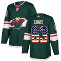 Minnesota Wild #63 Tyler Ennis Authentic Green USA Flag Fashion NHL Jersey