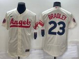 Los Angeles Angels #23 Archie Bradley Cream 2022 City Connect Flex Base Stitched Jersey