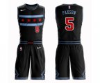 Chicago Bulls #5 John Paxson Swingman Black Basketball Suit Jersey - City Edition