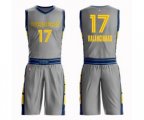 Memphis Grizzlies #17 Jonas Valanciunas Authentic Gray Basketball Suit Jersey - City Edition