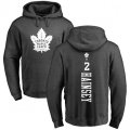Toronto Maple Leafs #2 Ron Hainsey Charcoal One Color Backer Pullover Hoodie
